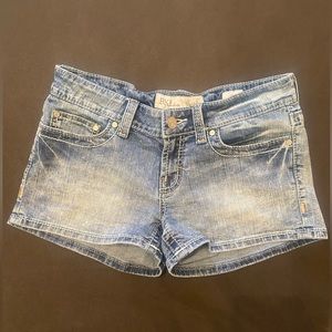 BKE low rise denim jean shorts